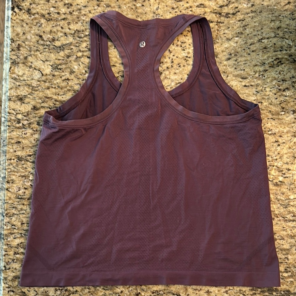 lululemon athletica Women's Racerback Tank Top - Maroon Sz 8